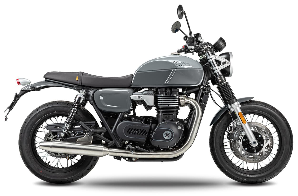 Brixton Motorcycles Cromwell 1200 Timberwolf Grey on white background