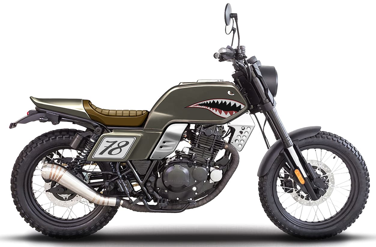 Brixton Felsberg 250 in Green with custom painting