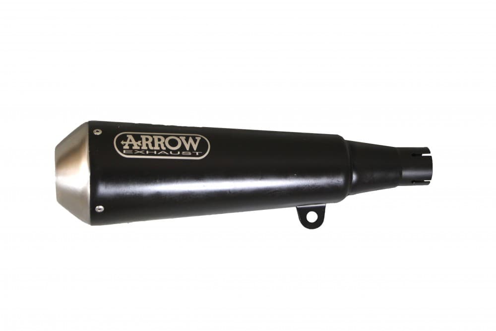 Arrow muffler Stainless steel, black w. test mark