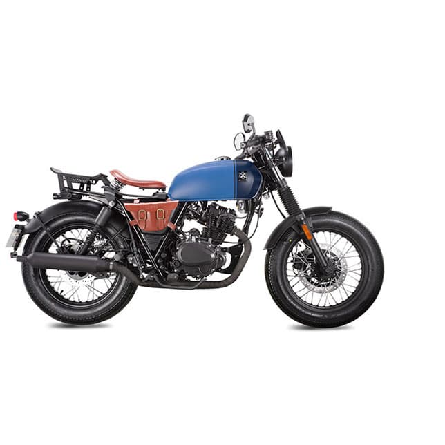 Brixton Rayburn 125 in Royal Blue Matt / Horizon Blue on white background