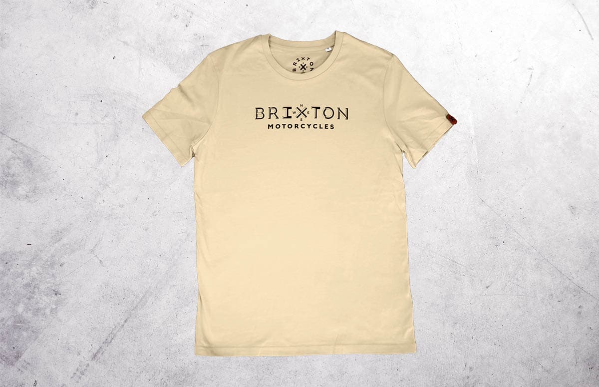Brixton Motorcycles T-Shirt in Beige
