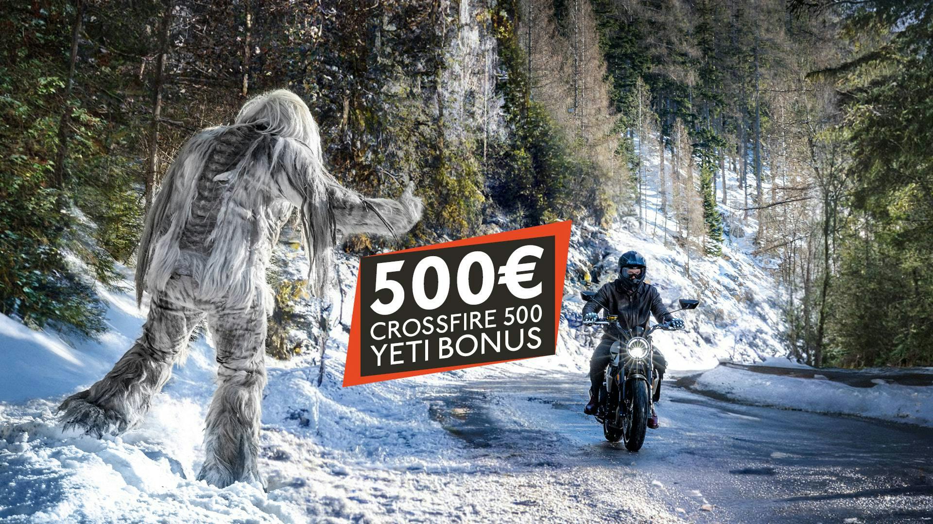 Brixton Motorcycles Crossfire 500 X: 500 Euro Yeti Bonus